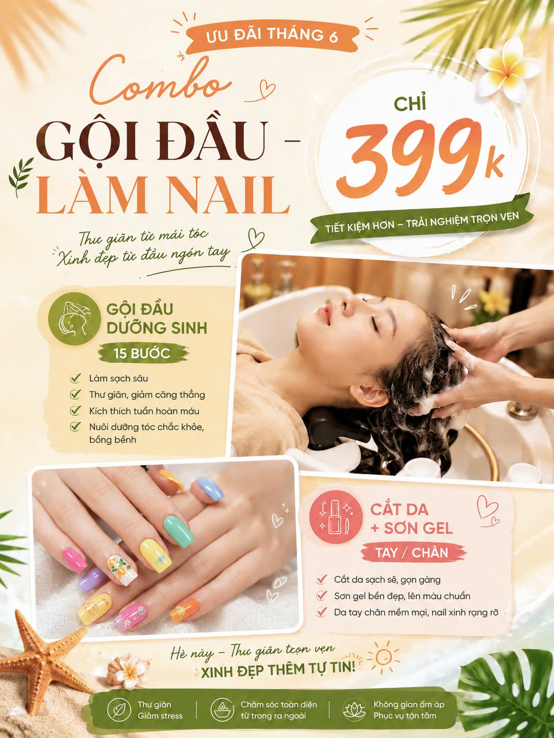 Gội đầu + Nail
