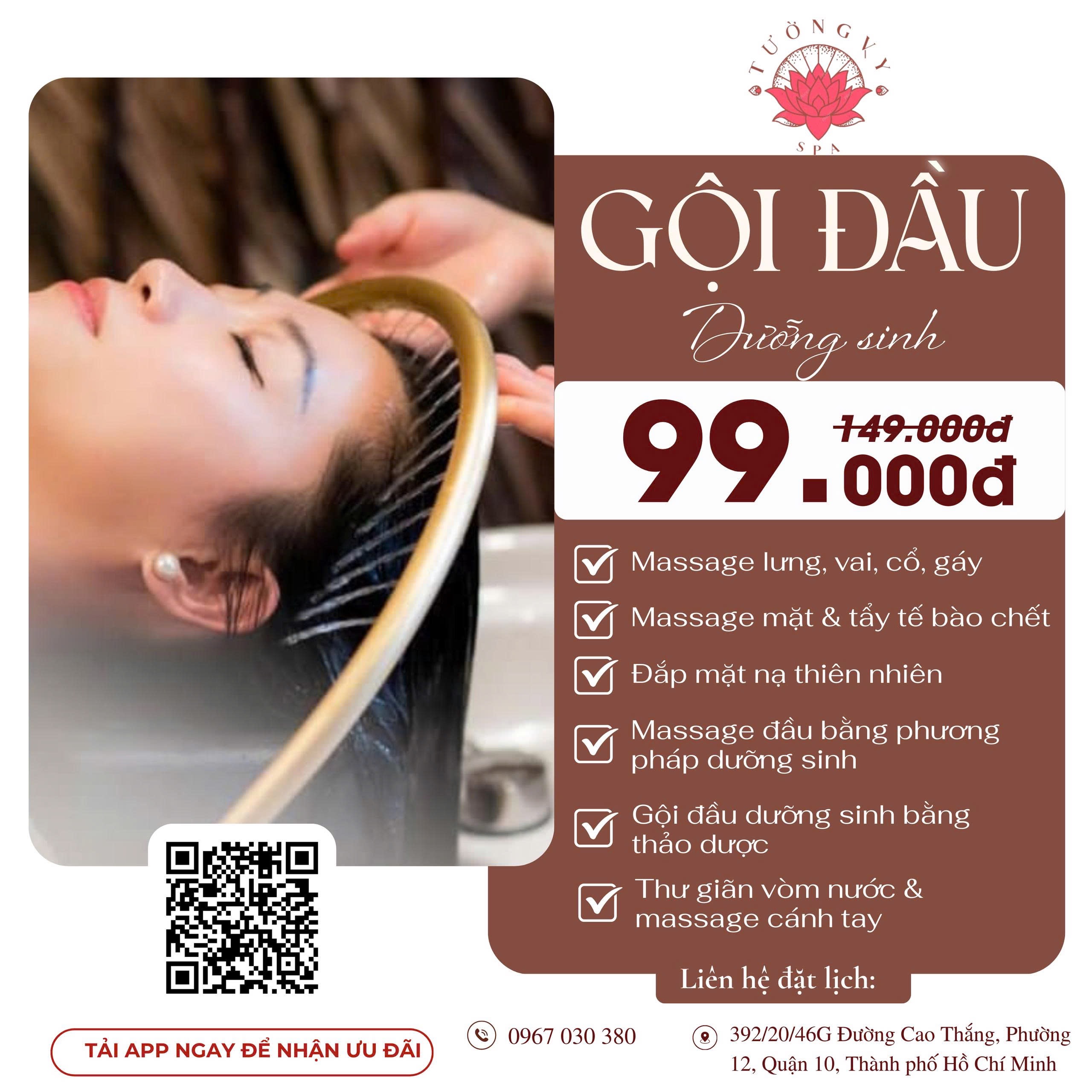 Gội đầu dưỡng sinh 99K